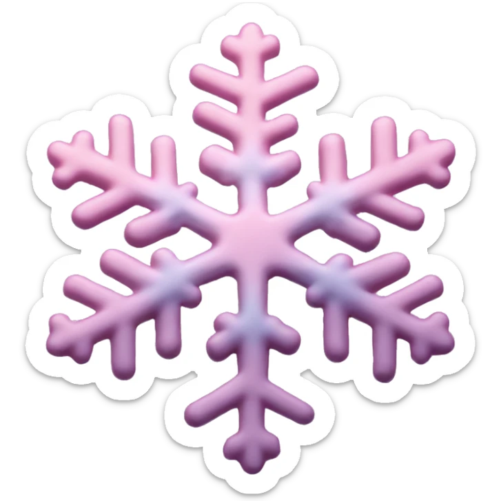 pastel pink snowflake  sticker