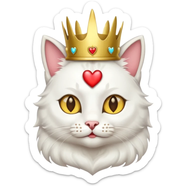 Give me a random emoji  to make the popular emoji cats   it has to have horns like the hearts have to be the ears, but give me a accessory ideas, give me some emoji accessory I dirt that could help sticker