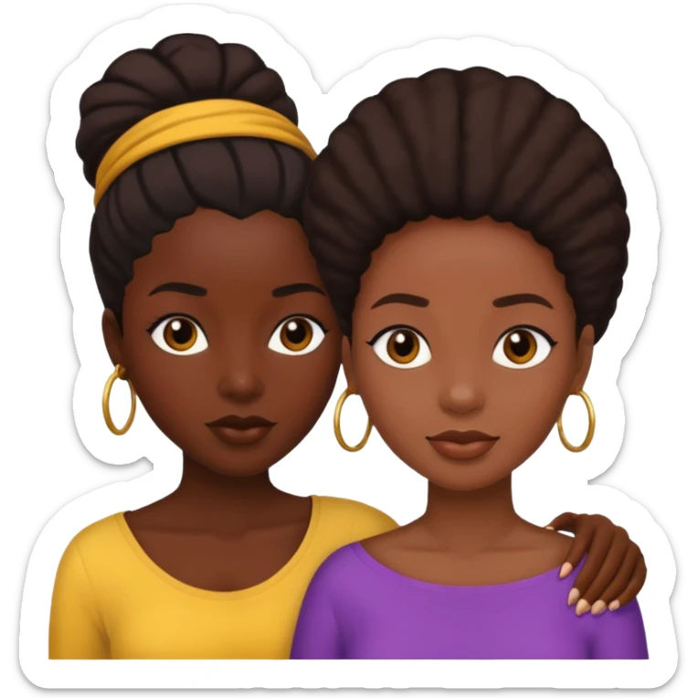 Ma meilleur amie et moi (femme) africaine  sticker