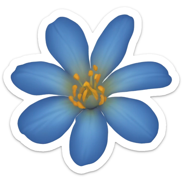 Flor azul sticker