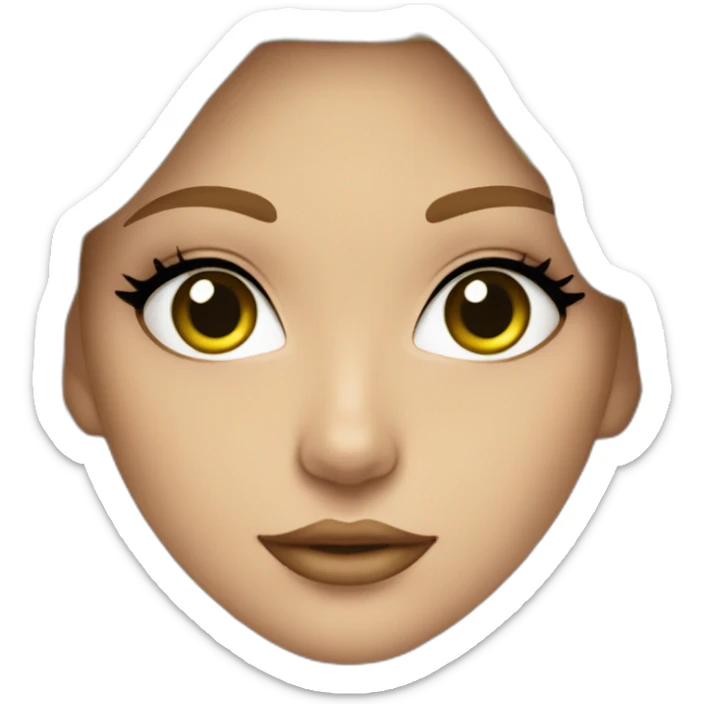 Blonde girl green eyes wavy hair tan skin big lips sticker