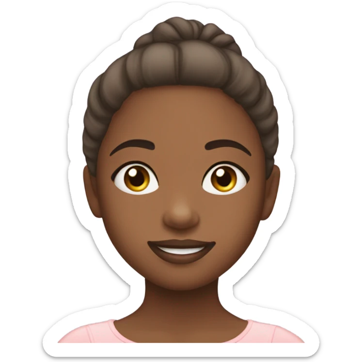 girl with little ballerina shoes sticker on the right and left side of her face sticker