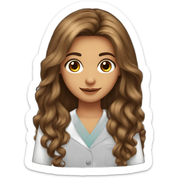 Long hair Jewish girl friendship with ophthalmologist tanned skin Arabic boy sticker