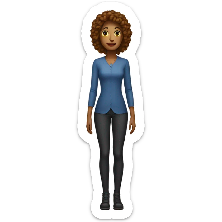 a tall lady with legs sticker