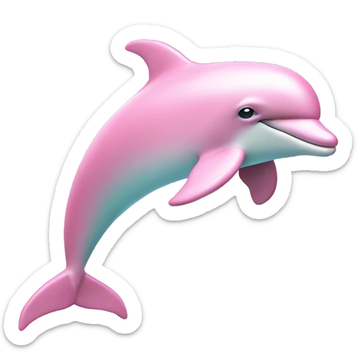 Pastel-pink-colors-dolphin sticker