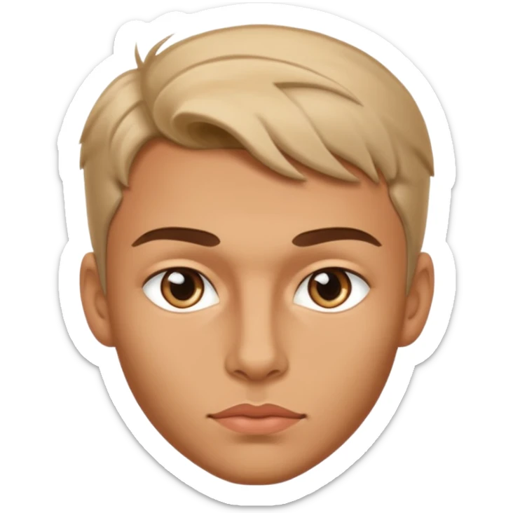 At five feet eleven and Caucasian,  a male model. He had full lips and feline eyes. sticker