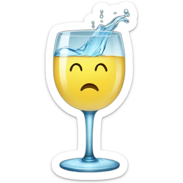 a glass with water sticker