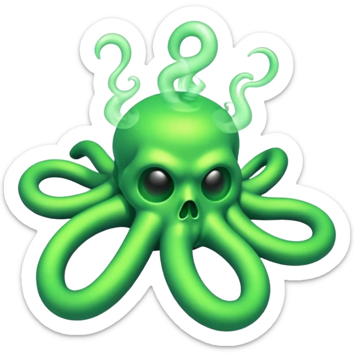 poisonous gas, isometric sticker