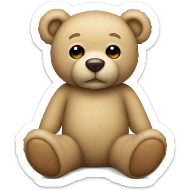 Beige teddy bear  sticker