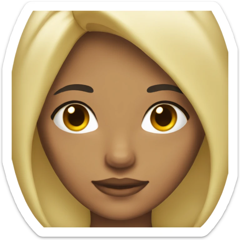 morena skin with blonde hair sticker
