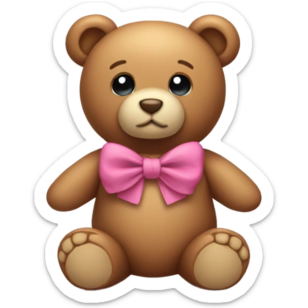 Teddy with bow sticker