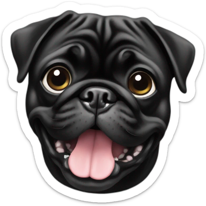 black-pug sticker