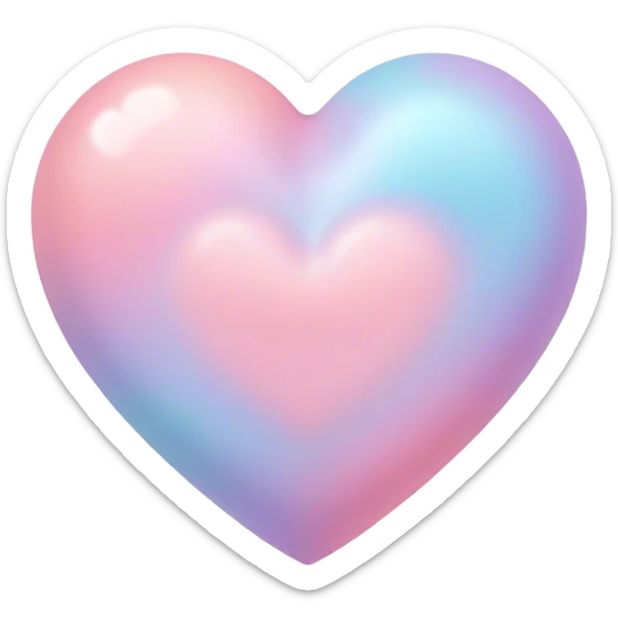Pastel heart sticker