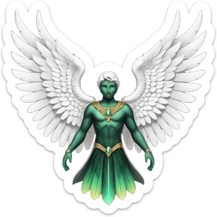 I would like to create unique wings I can use in my poem titles for the Archangels: Lucifer, Michael, Gabriel, Raphael, and Uriel. Please only include the WINGS portion and no body or head. sticker