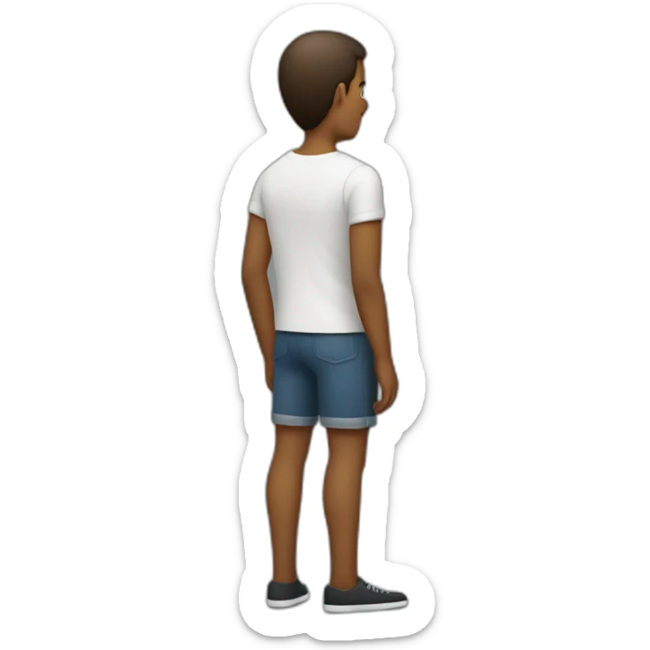 homme avec les jambes en forme de c qui vont vers l'arriere  sticker