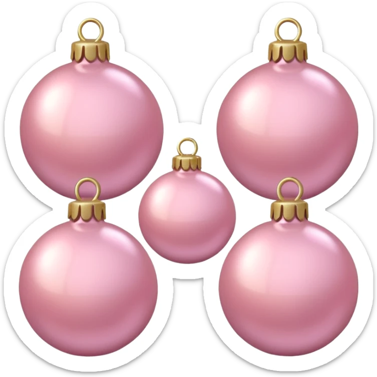 the color is baby pink its still christmas themed and aesthetic sticker