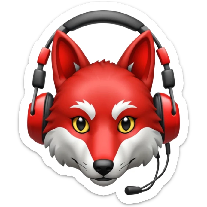 Tráeme una imagen de un lobo enojado estilo gamer sticker