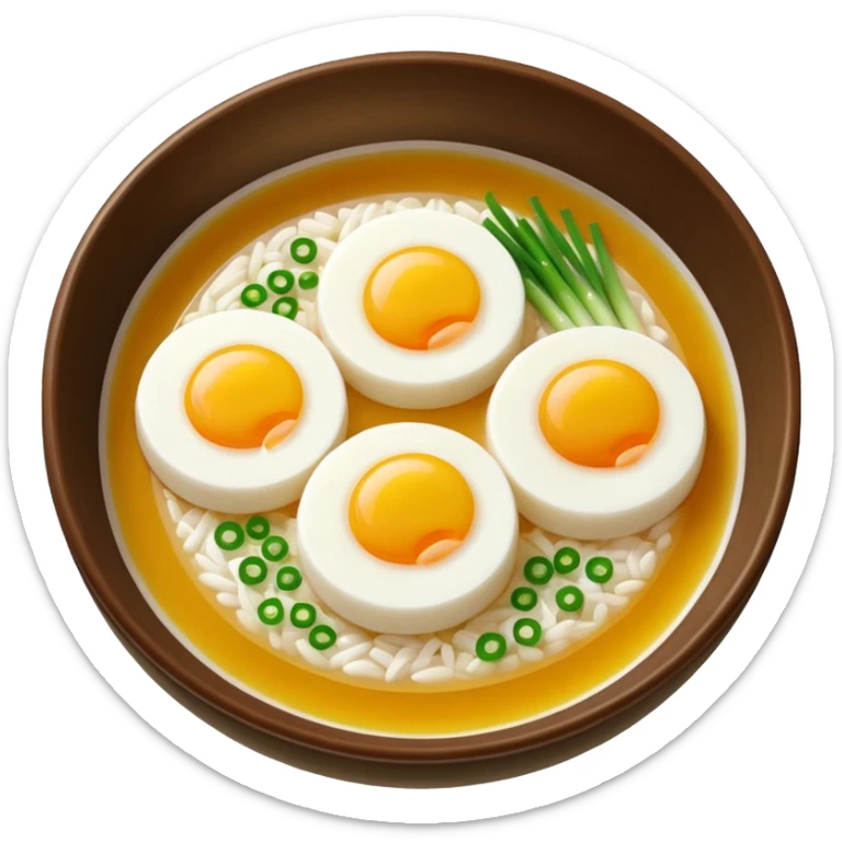Make an emoji of tteokguk, a traditional Korean food. sticker