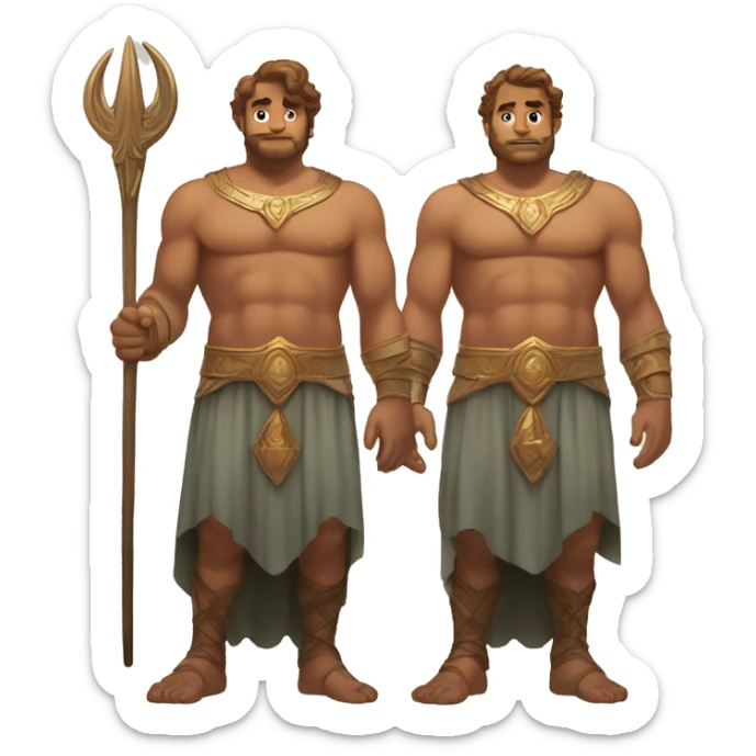The twin gigantes brothers who are a giant demigods and sons of Poseidon sticker