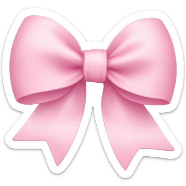 Baby pink bow sticker