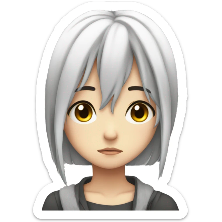 anime girl sad sticker