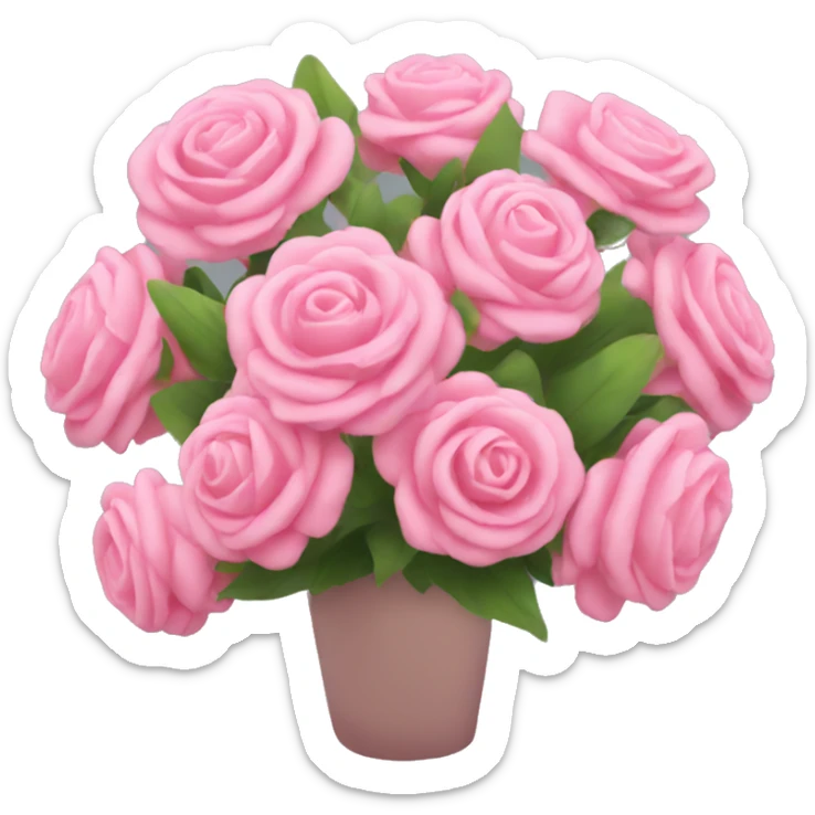 pink bouquet sticker