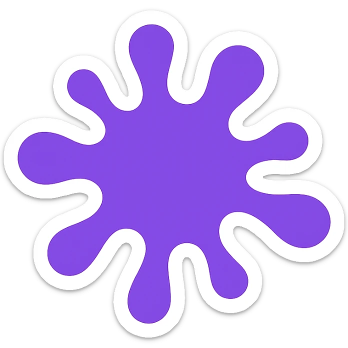 A purple paint splash sticker