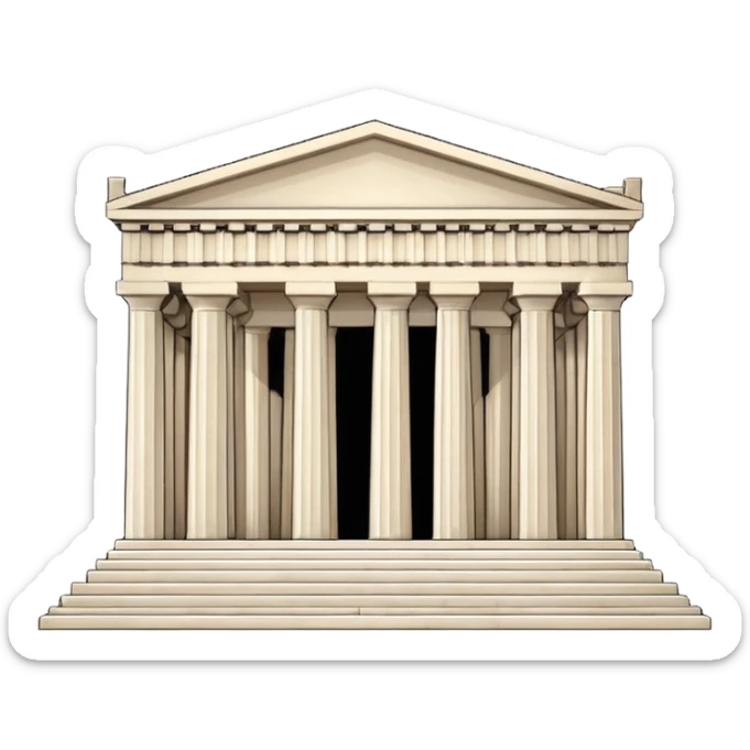 An emoji of the ancient Greek Parthenon temple. It is depicted as a classical building with rows of Doric columns and a triangular pediment.

 sticker