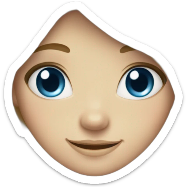 A whale as a staffed animal with a blonde girl blue eyes and blond hair sticker