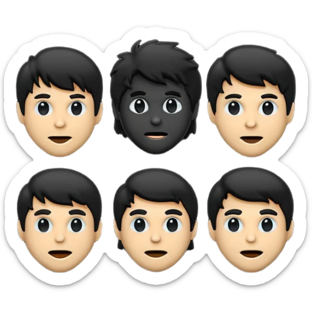 GENERAME  ENTRE 3 Y 5  ICONOS TIPO EMOJI SILUETEADOS SIN FONDO   ESTILO RETRO OCHENTERO CON LA TEMATICA DE LA PELICULA An American Werewolf in London (Un hombre lobo americano en Londres) sticker