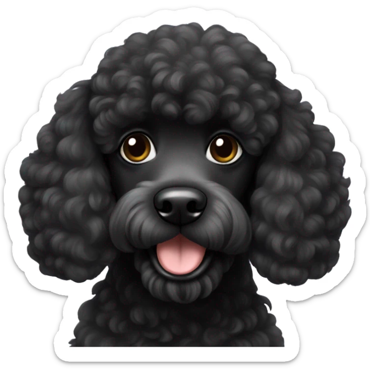black poodle sticker