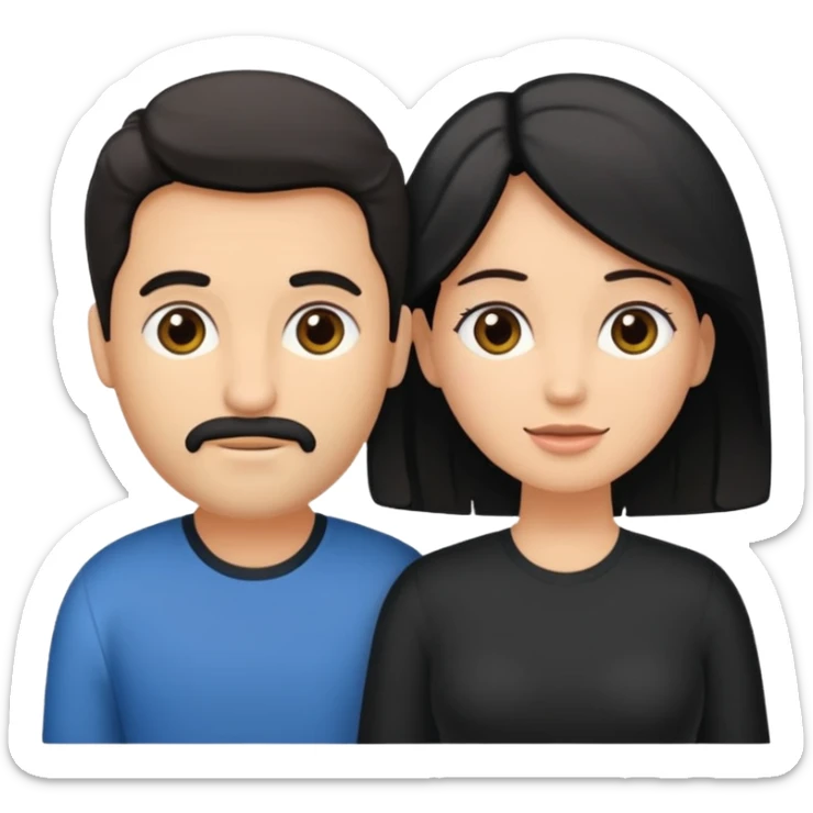 Crie uma figurinha pra stories de uma biblia aberta e um casal lendo (homem loiro e mulher branca cabelos pretos baixinha) sentados de costas o homem é loiro e a mulher branca do cabelo preto  sticker