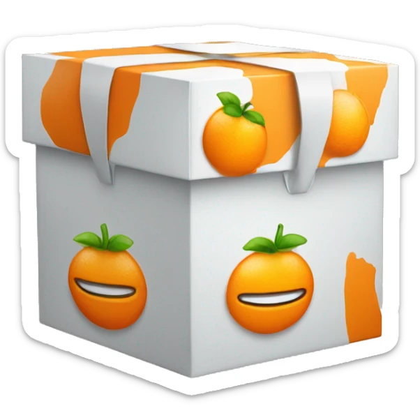 orange box sticker
