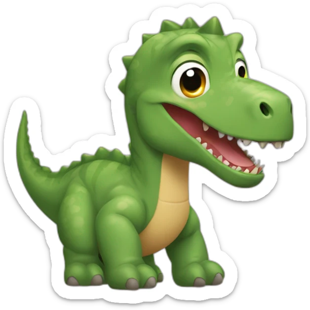 Un dinosaures qui qui chevauchent une mamie sticker