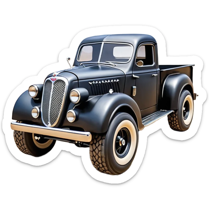 1:10 off-road lcg smoking Arrma Traxxas Basher Wednesday Adam’s 1954 blackened tarnished hotrod streamlined anime jaguar extended cab rc pickup (ridiculously extra wide low-profile pin tires chrome wheels without fenders) sticker
