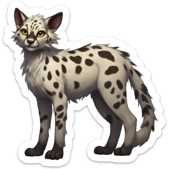 Modern Feral Rare Fantasy Vernid-Trico-species by LiLaiRa, random markings, full body sticker