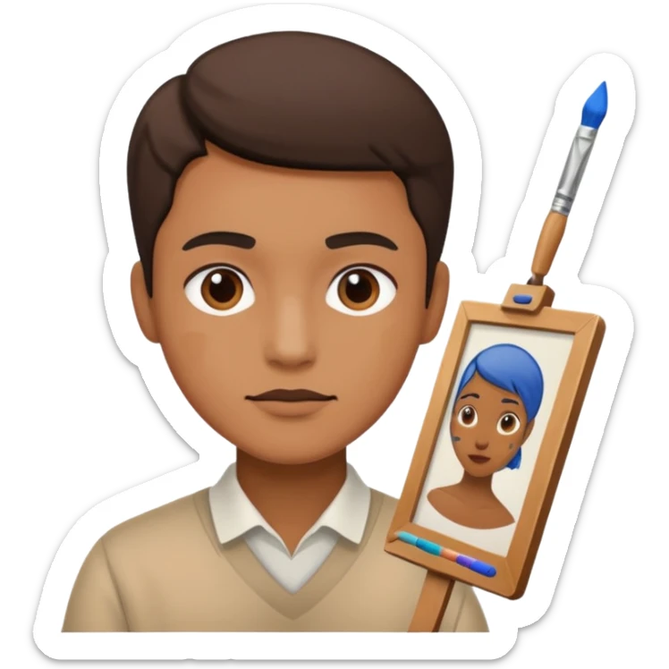 Make person making a painting of him making a paint that he’s making a painting in sticker
