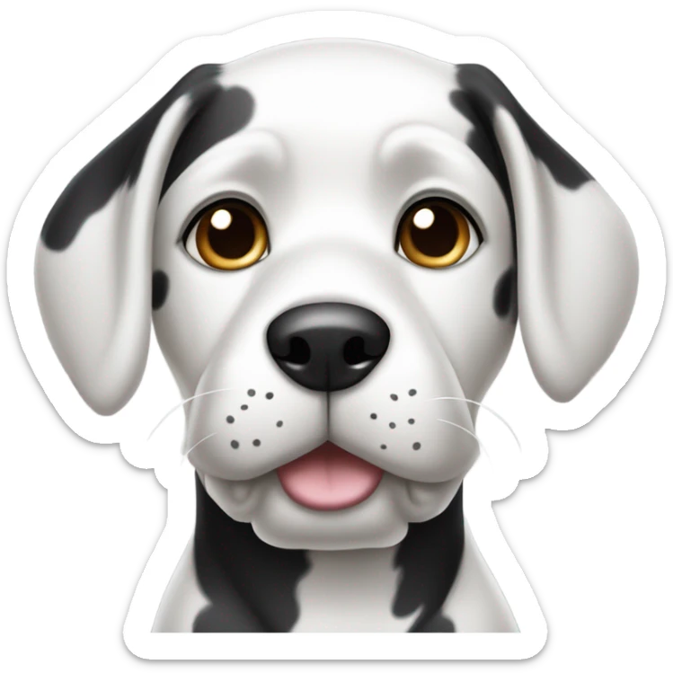 Black and white dog sticker