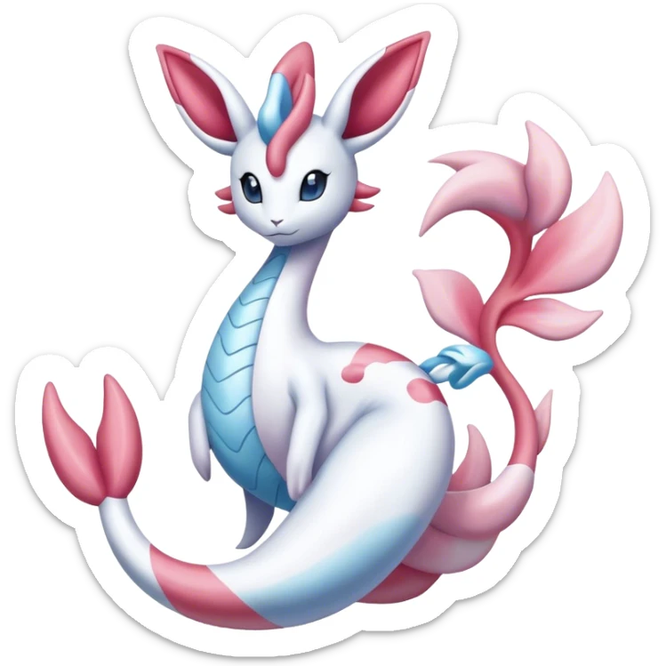 Milotic-Sylveon-Primarina-Dragonair-Pokémon full body sticker