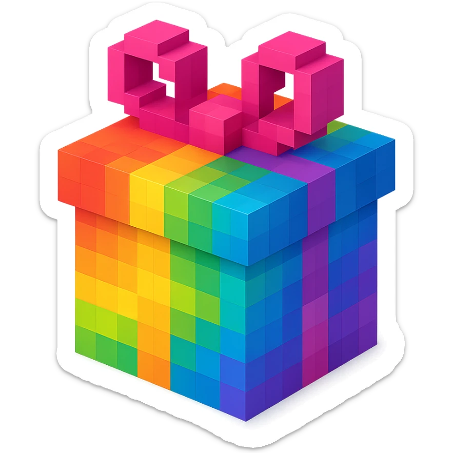 Rainbow gift sticker