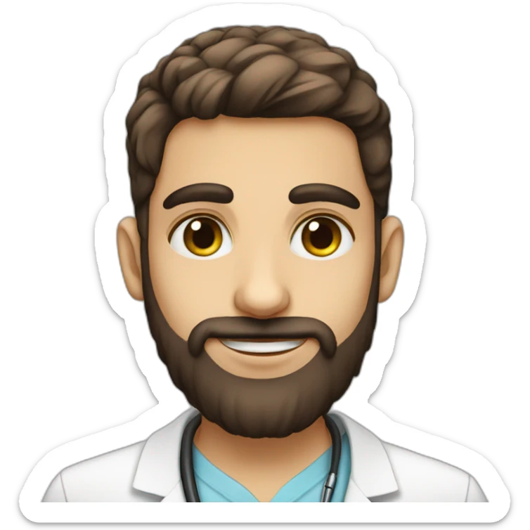 Jewish girl friend with ophthalmologist tall Arabic boy with beard sticker