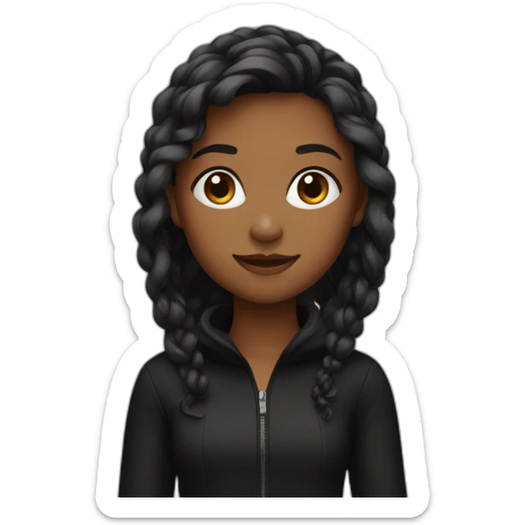 Girl in black sticker