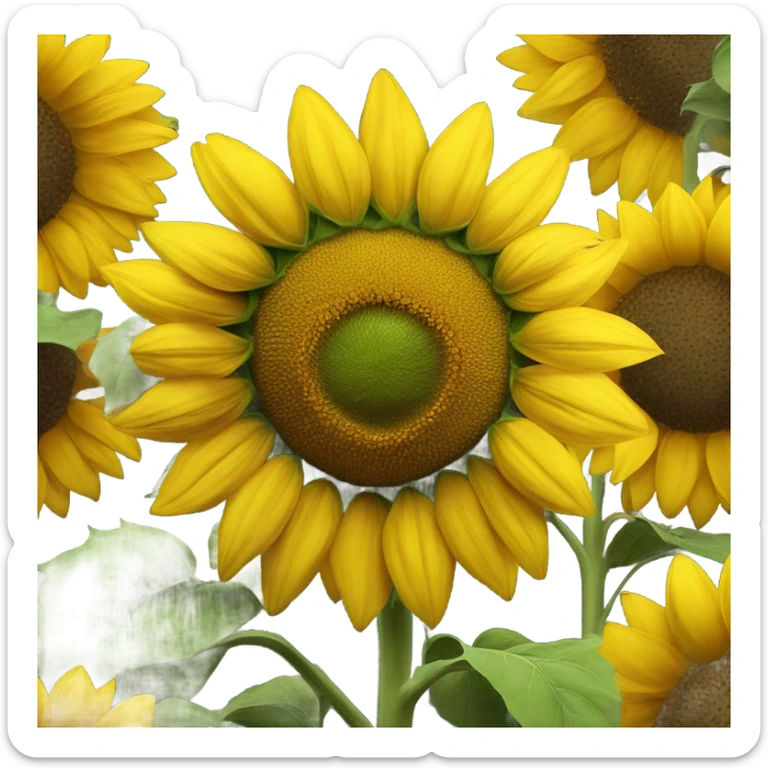 Tough sunflower sticker