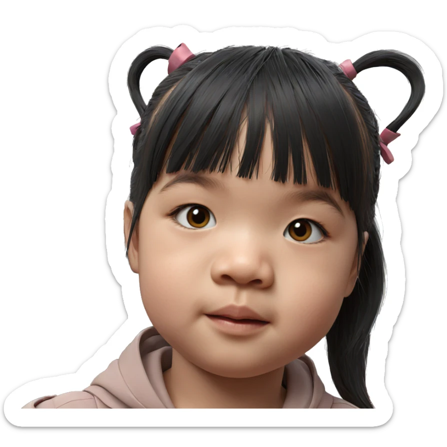 realistic portrait of girl sticker