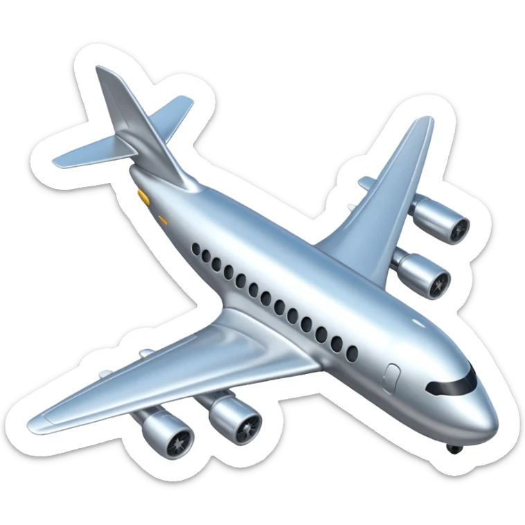 quiero un emoji de avion que sea lo mas real posible sticker