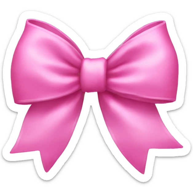 Pink bow sticker