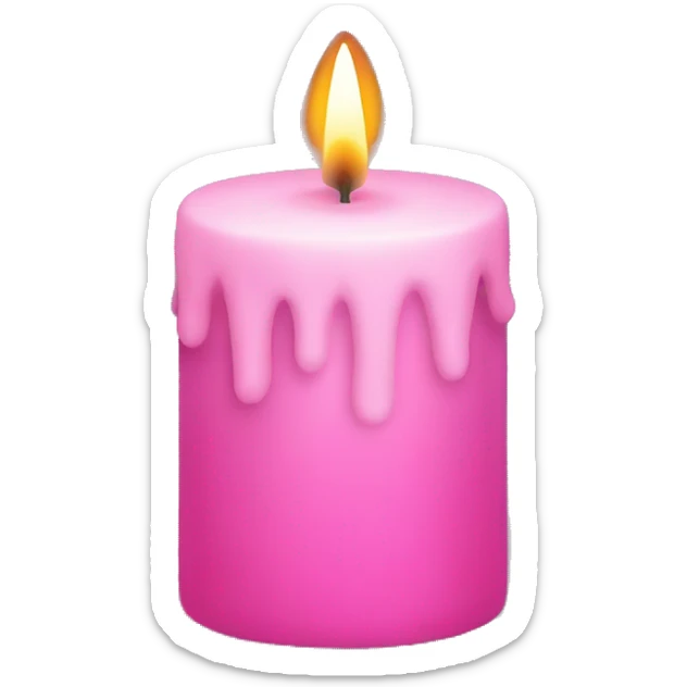 pink candle sticker