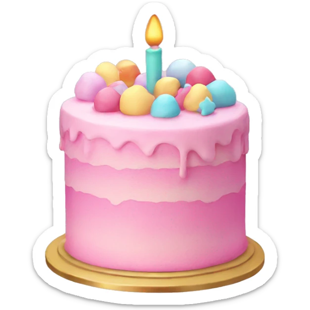 Magic pastel cake sticker