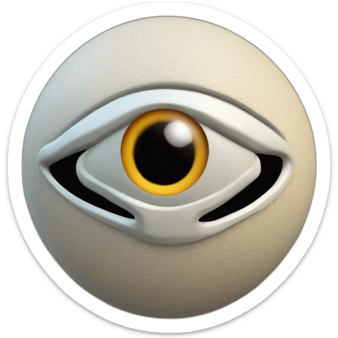 3d sphere with a cartoon Skeleton Horse skin texture with Eye of Horus sticker