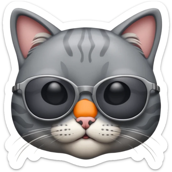 Cat with sunglasses sticker